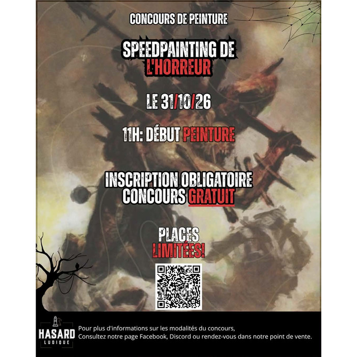 31/10 INSCRIPTION SPEEDPAINTING DE L'HORREUR (MONS) 31/10 INSCRIPTION SPEEDPAINTING DE L'HORREUR (MONS)