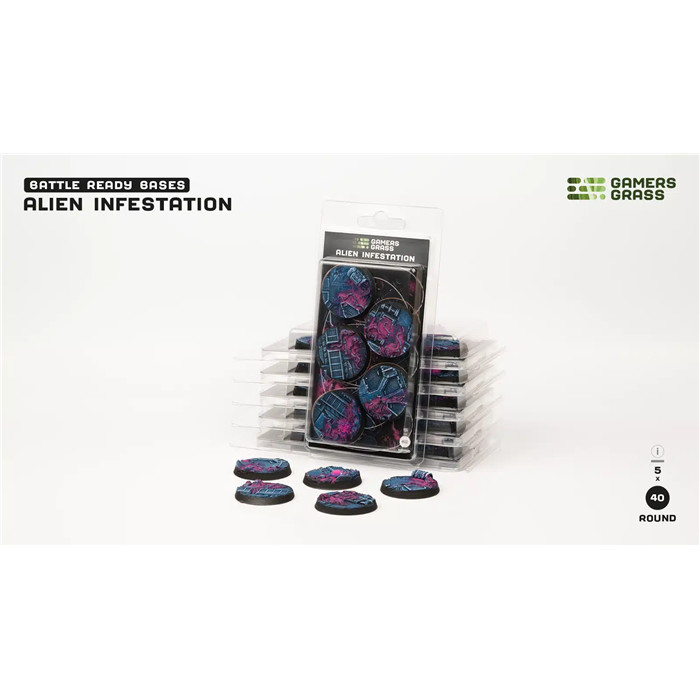 ALIEN INFESTATION BASES - ROUND 40MM ALIEN INFESTATION BASES - ROUND 40MM