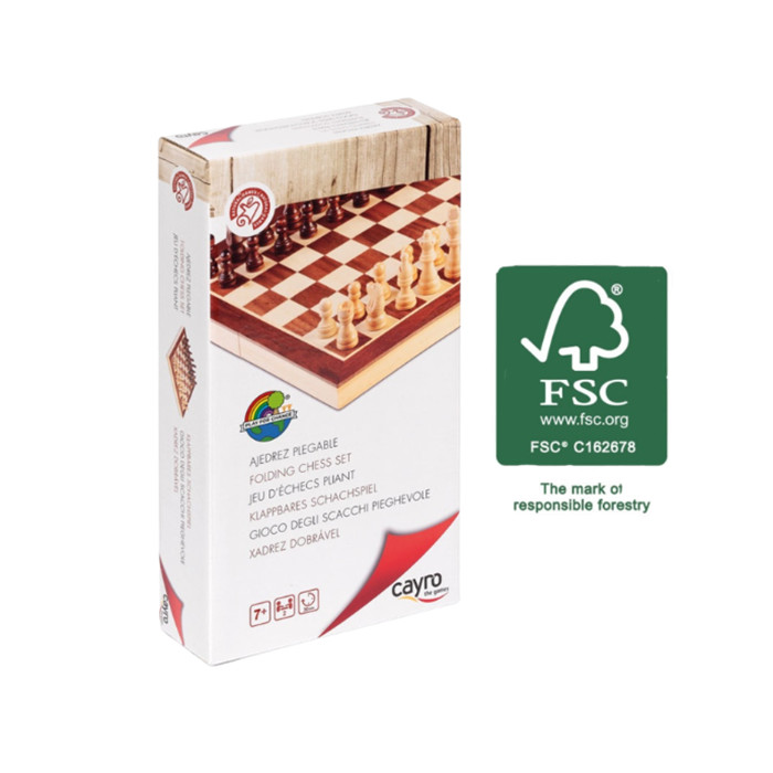 CAYRO INLAID FOLDABLE CHESS 30X30 CM CAYRO INLAID FOLDABLE CHESS 30X30 CM