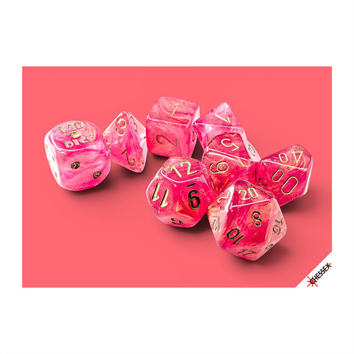 CHX30076 - SET DE 8 DÉS - SHIMMER IGNIS / OR CHX30076 - SET DE 8 DÉS - SHIMMER IGNIS / OR