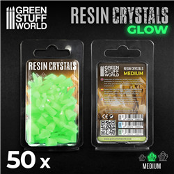 CRISTAUX DE RÉSINE VERTS GLOW - MOYEN