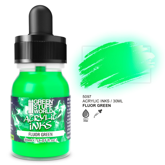 ENCRE ACRYLIQUE FLUORESCENTE - VERT ENCRE ACRYLIQUE FLUORESCENTE - VERT