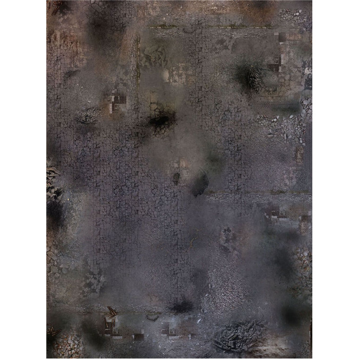 GAME MAT - RUINED CITY 22"X30"/112/152CM - SINGLE SIDED RUBBER MAT GAME MAT - RUINED CITY 22"X30"/112/152CM - SINGLE SIDED RUBBER MAT