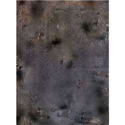 GAME MAT - RUINED CITY 44"X60"/112/152CM - SINGLE SIDED RUBBER MAT