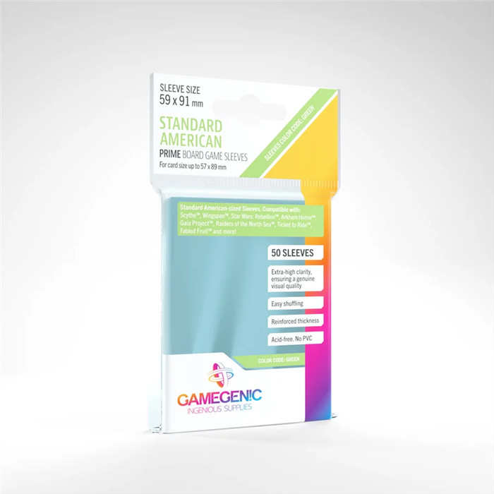 GAMEGENIC - PRIME BOARD GAME SLEEVES - 59X91 GAMEGENIC - PRIME BOARD GAME SLEEVES - 59X91