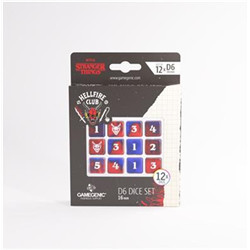 GAMEGENIC - STRANGER THINGS - HELLFIRE CLUB D6 DICE SET (12X) – 16MM