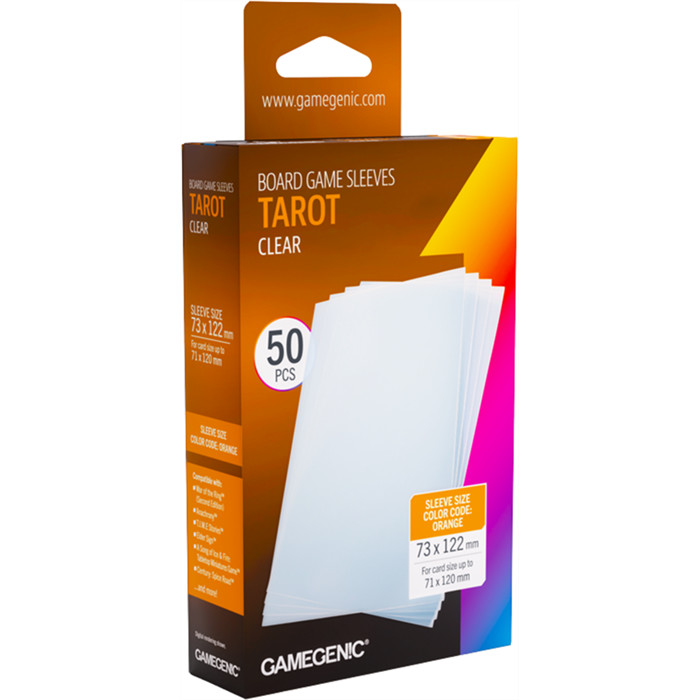 GM - BOARD GAME SLEEVES TAROT-SIZE CLEAR 73X122 GM - BOARD GAME SLEEVES TAROT-SIZE CLEAR 73X122