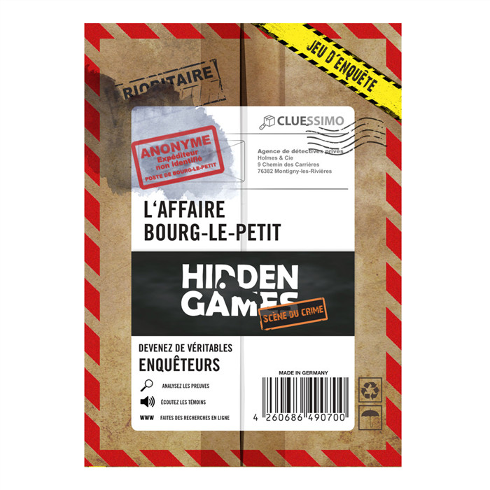 HIDDEN GAMES - L'AFFAIRE BOURG-LE-PETIT HIDDEN GAMES - L'AFFAIRE BOURG-LE-PETIT
