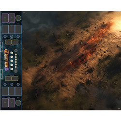 HITS AND CRITS - ASOIAF BLOODY DAWN ONE-SIDED RUBBER MAT 58,5" X 48"