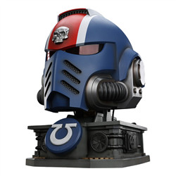 JOYTOY - W40K - SPACE MARINE 2 REPLIQUE CASQUE ULTRAMARINES LT. TITUS