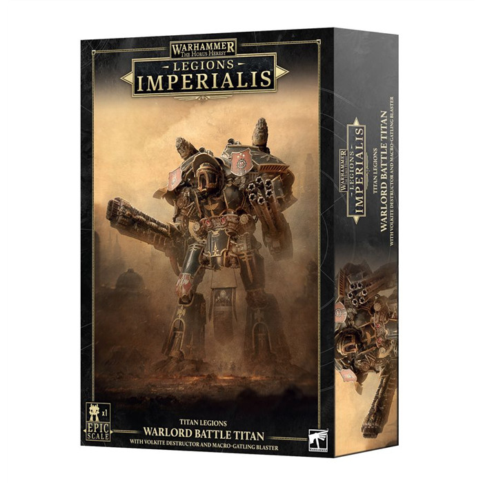 LEGIONS IMPERIALIS: WARLORD TITAN WITH VOLKITE DESTRUCTOR AND MACRO-GATLING LEGIONS IMPERIALIS: WARLORD TITAN WITH VOLKITE DESTRUCTOR AND MACRO-GATLING