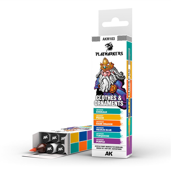 PLAYMARKERS SET - CLOTHES & ORNAMENTS (6 REF.) PLAYMARKERS SET - CLOTHES & ORNAMENTS (6 REF.)