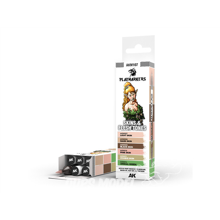 PLAYMARKERS SET - SKIN & FLESH TONES (6 REF.) PLAYMARKERS SET - SKIN & FLESH TONES (6 REF.)