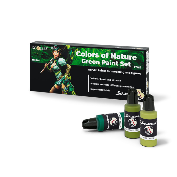 SCALECOLOR : COLOR OF NATURE GREEN PAINT SET SCALECOLOR : COLOR OF NATURE GREEN PAINT SET