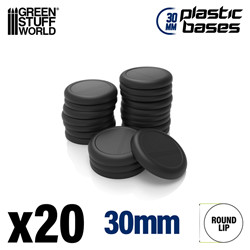 SOCLES DE PLASTIQUE RONDS 30MM - BORDS ARRONDIS