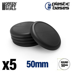 SOCLES DE PLASTIQUE RONDS 50MM - BORDS ARRONDIS