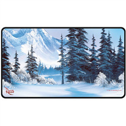 UP - BOB ROSS: BLACK STITCHED PLAYMAT: WINTER PARADISE