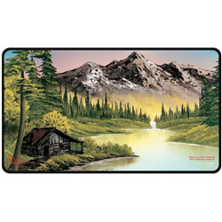 UP - BOB ROSS MOUNTAIN RETREAT BLACK STITCHED PLAYMAT