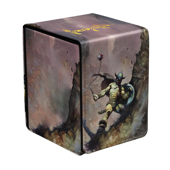 UP - FRANK FRAZETTA - WARRIOR WITH BALL AND CHAIN ALCOVE FLIP DECK BOX UP - FRANK FRAZETTA - WARRIOR WITH BALL AND CHAIN ALCOVE FLIP DECK BOX