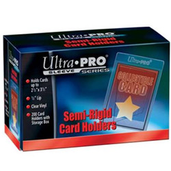 UP - SEMI-RIGID CARD HOLDERS WITH 1/2" LIP (200 CARD HOLDERS)